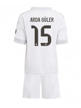 Real Madrid Arda Guler #15 Dječji Domaci Dres kompleti 2025-26 Kratak Rukavima (+ kratke hlače)